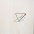 Triangular pyramid with painted edges